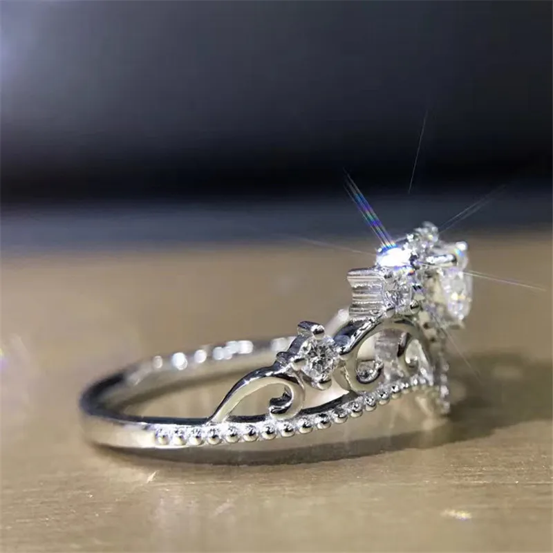Женское винтажное обручальное кольцо LASAMERO 18 К белое золото 0.23CT