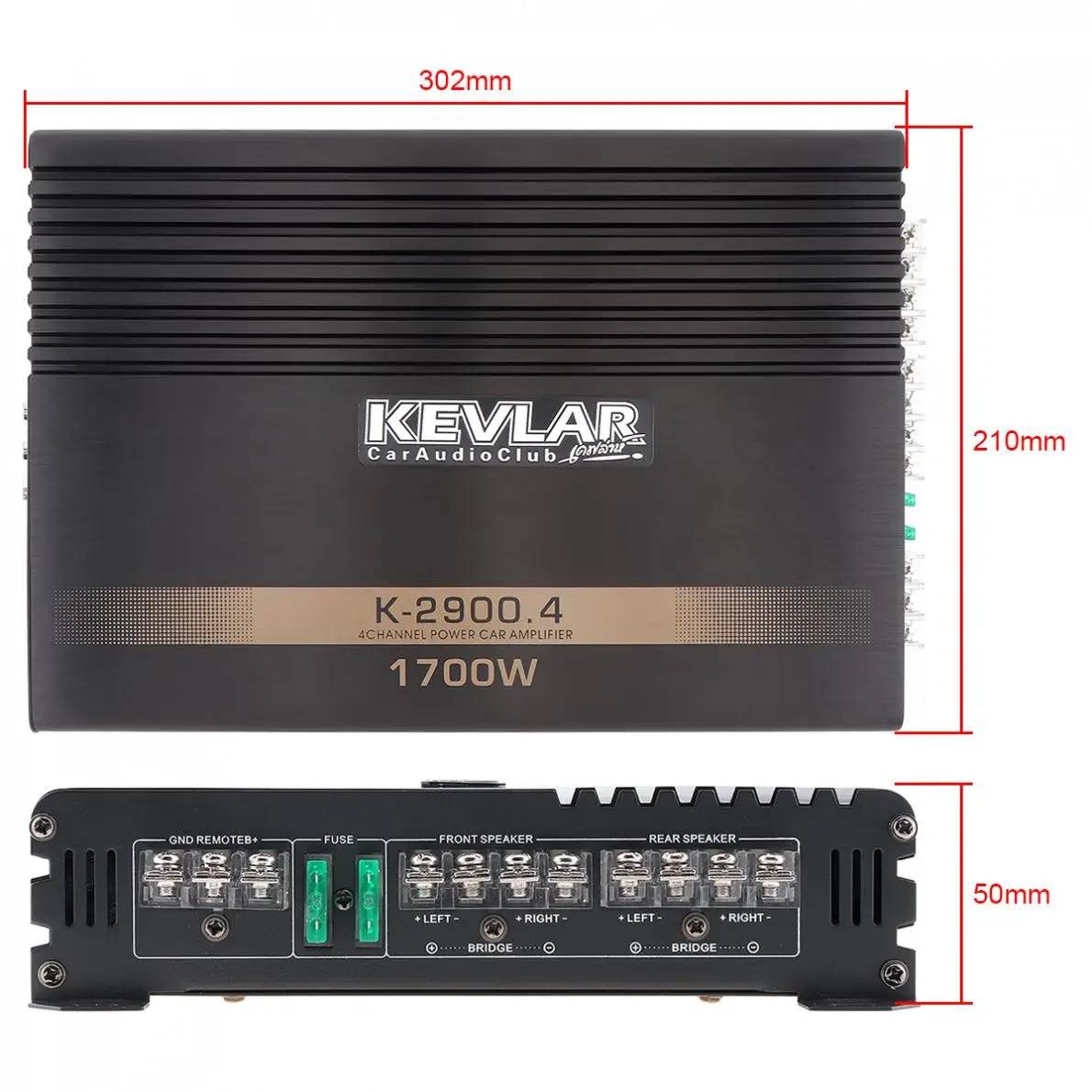 Прочный 1700W класс AB ЦИФРОВОЙ 4 КАНАЛЬНЫЙ алюминиевый сплав высокой мощности