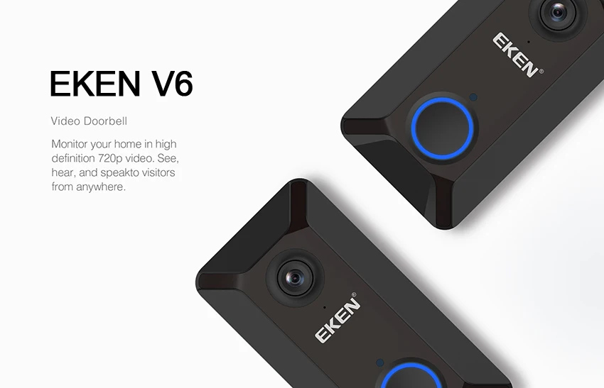 V6 смарт беспроводной 720P wifi видео дверной звонок камера Облачное хранилище дверной звонок cam Водонепроницаемый домашний охранный Колокольчик для дома