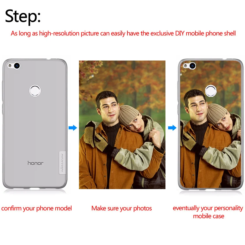LPWZHMG Custom Case For Huawei P8 Lite Phone DIY Print P9 P10 Soft TPU Silicone Fitted Cases Free Logo Fee |