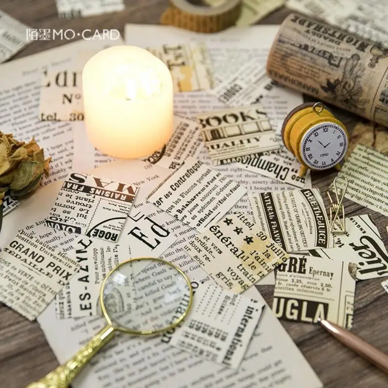 45 шт./упак. Декоративные наклейки для ретро газет клейкие DIY украшения Ремесло