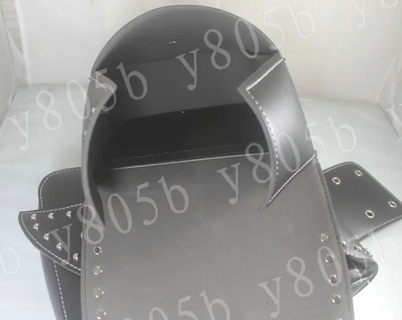 Черная Боковая Сумка из искусственной кожи с заклепками седельные сумки для Honda