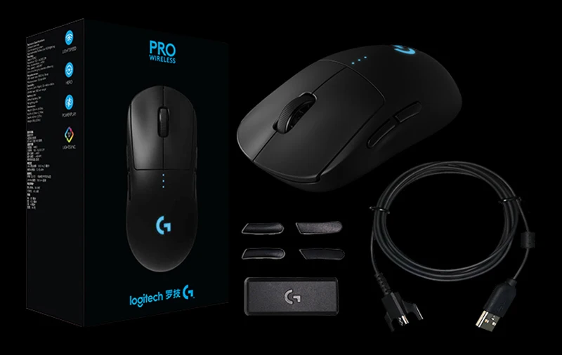 Pro with Box Беспроводная мышь для игровой мыши с 16000 dpi HERO sensor, высокопроизводительная мышь для ПК, геймеров, игр - Цвет: Pro with Box