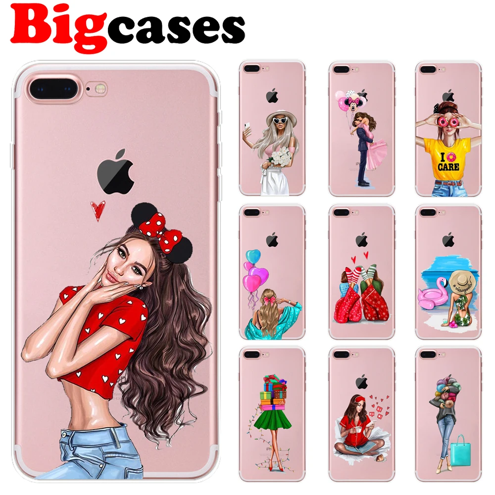 Мягкий чехол из ТПУ для iphone 7 8 6 6S Plus X XS Max XR 5 5S SE силиконовый Модный милый