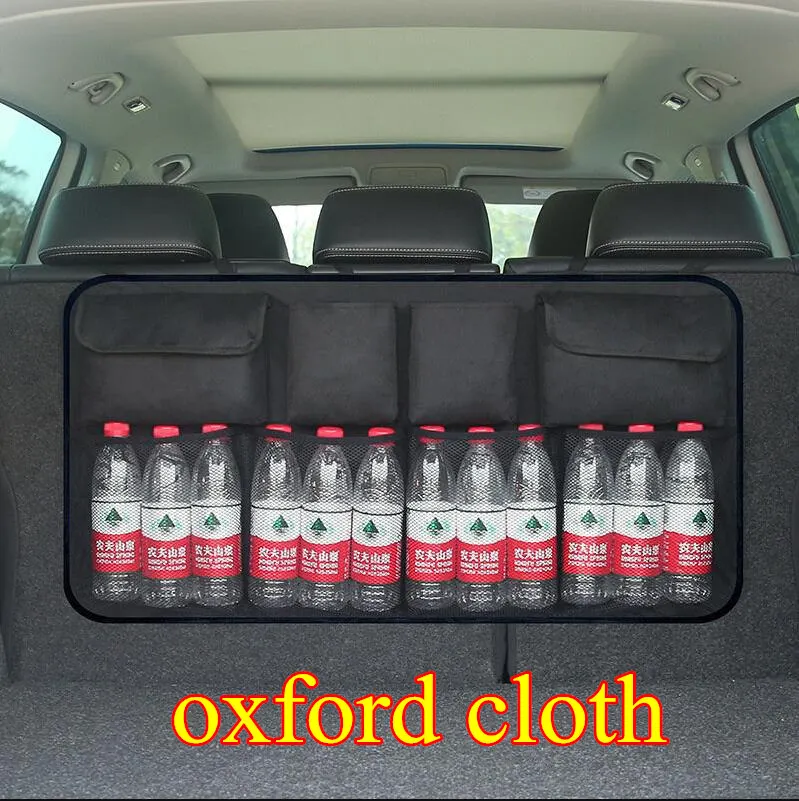 oxford cloth Высококачественная кожаная Автомобильная Задняя сумка для хранения на спинку сиденья многофункциональная автомобильная сумка-Органайзер для багажника авто аксессуары для интерьера - Название цвета: oxford cloth