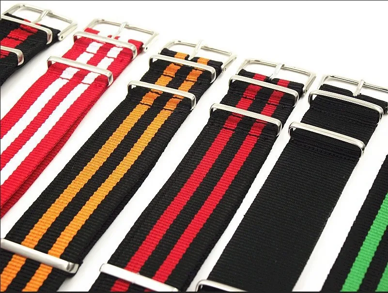 

Hot sale ! 1PCS High quality 24MM Nylon Watch band NATO straps zulu straps waterproof watch strap - 10 colors in stock -31633