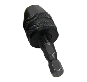 Многофункциональный черный БЕСКЛЮЧЕВОЙ переходник с шестигранным хвостовиком 0,33,6 мм из углеродистой стали, спиральный сверлильный патрон для электрических шлифовальных машин