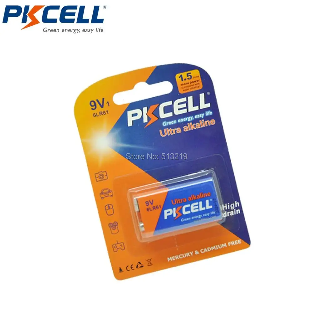 4 x PKCELL 6LR61 инфракрасный термометр для измерения температуры супер Щелочная сухая
