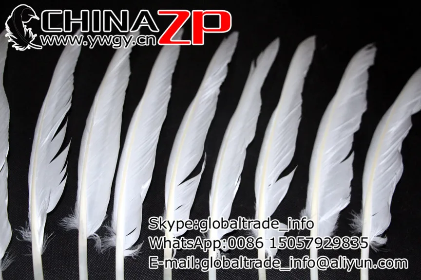Оптовая продажа с завода CHINAZP уникальные отбеленные перья из белого гуся длиной 35