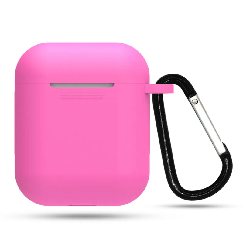 12 2 в 1 для Airpods чехол с карабином связка для ключей Slicone Защитная крышка коробка сумка кейс для bluetooth-гарнитуры Drop Proof водостойкий - Цвет: 12