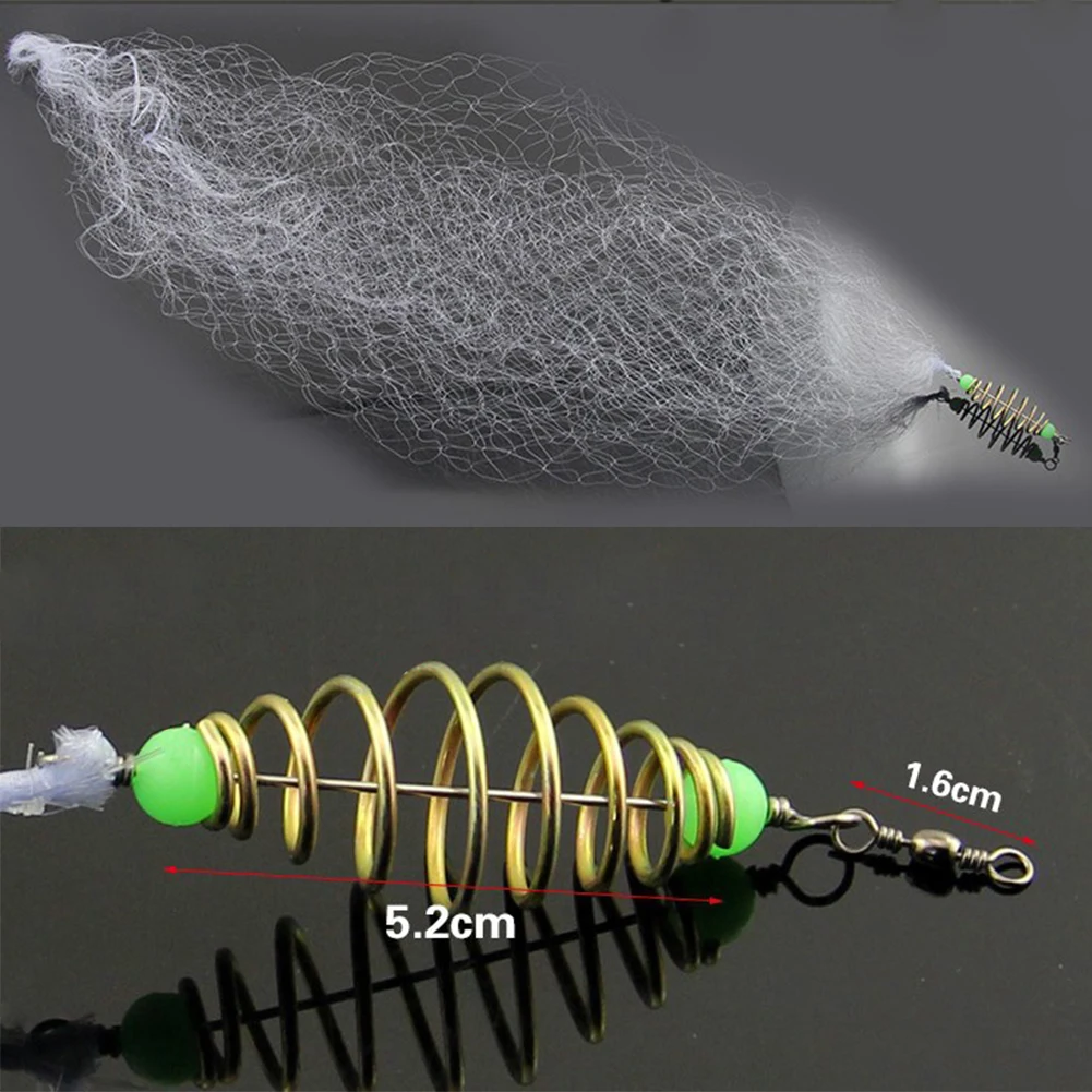 2 шт. медная пружинная рыболовная сеть маленькая сетка светящиеся бусины