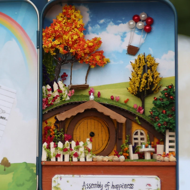 

Doll House Diy Miniature Wooden Puzzle Dollhouse Miniature Furniture Toy House Doll For Birthday Gift Box My Dream Flying