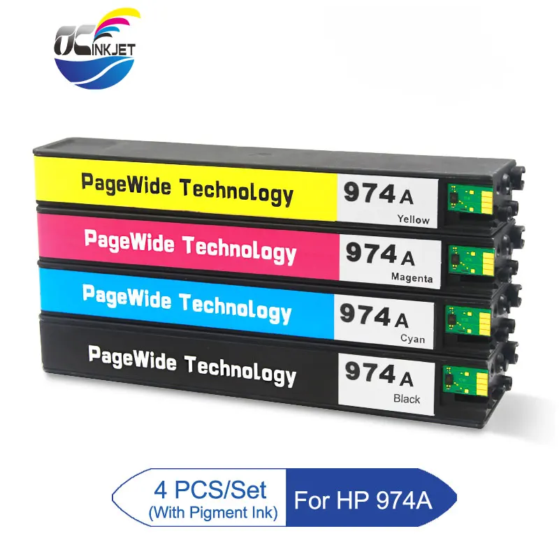 Сторонний для HP 974A Восстановленный чернильный картридж PageWide Pro 352dw 377dw 452dn 477dn 552dw