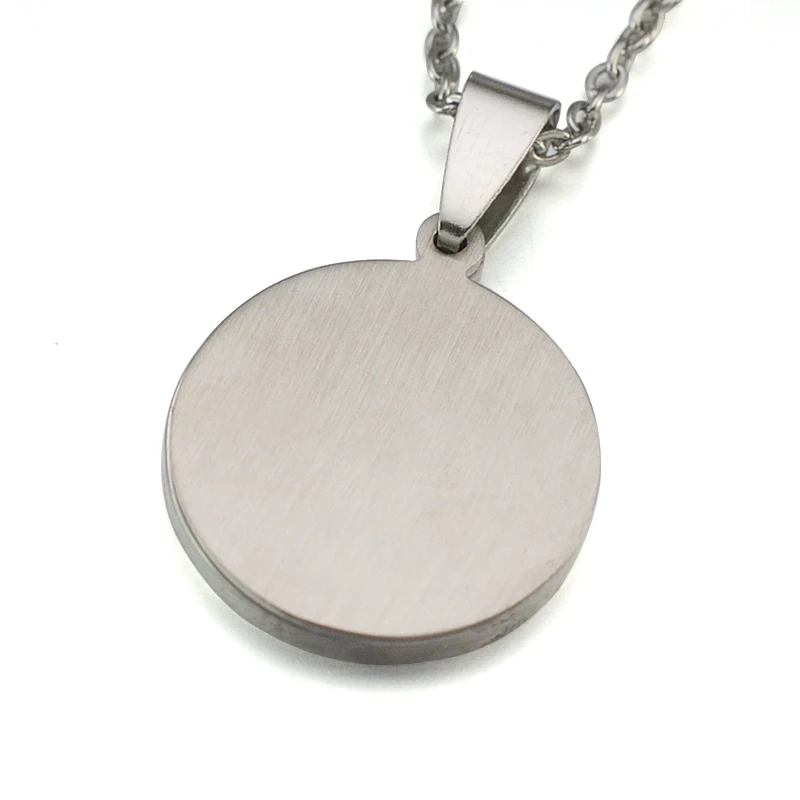 Два золота из нержавеющей стали Крест инкрустированные оболочки круглый