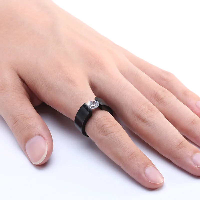Мужское и Женское Обручальное кольцо из титановой стали Bague Homme модное