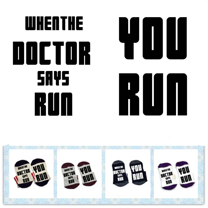 Когда доктор говорит что вы носите носки Doctor who удобные хлопковые для мужчин и