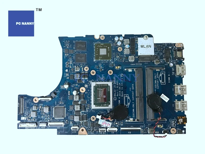Материнская плата PCNANNY R1WJH 0R1WJH BAL22 LA D803P для Dell Inspiron 15 5565 A10 9600p Radeon R5 DDR4 &quotкласс А&quot