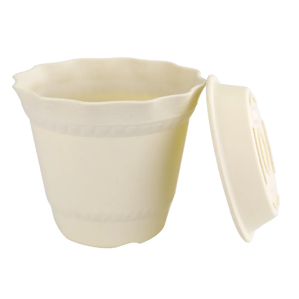 Laciness мини красочный круглый пластиковый цветочный горшок для растений Сад