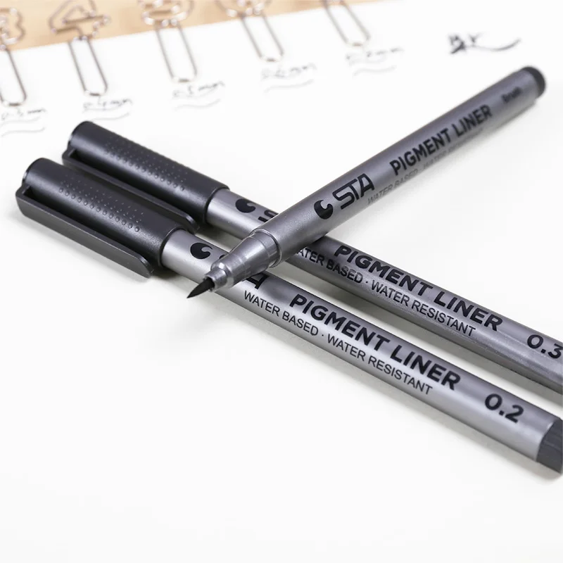 1 PC Water Resistant Fine Point Fineliner Based Ink Sketch Marker Brush Manga Illustration Comic Animation Drawing|brush marker|sketch markersketch