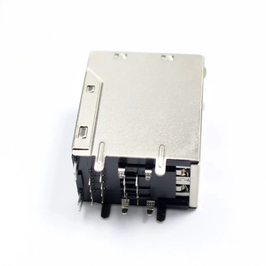 1 шт. USB + RJ45 Ethernet кабель гнездовой разъем с 2 светодиодными разъемами для