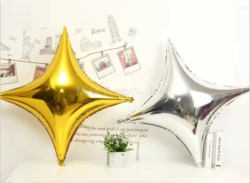 1 шт. горный велосипед 26 дюймов с четырьмя угол звезды шарики из фольги разных