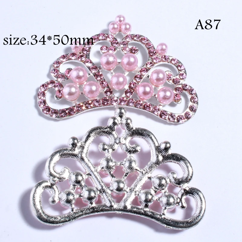 Пуговицы в форме короны для одежды обуви прозрачные украшения с искусственными