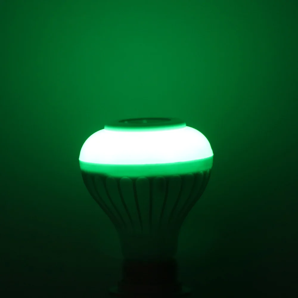 E27 Беспроводной Bluetooth Динамик 12 Вт RGB лампа светодиодный светильник 110 В 220 умный