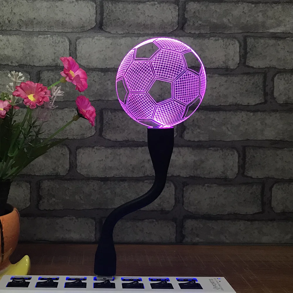 Светодиодная портативная лампа 7 цветов креативный ночник мини-зарядка usb-лампа с