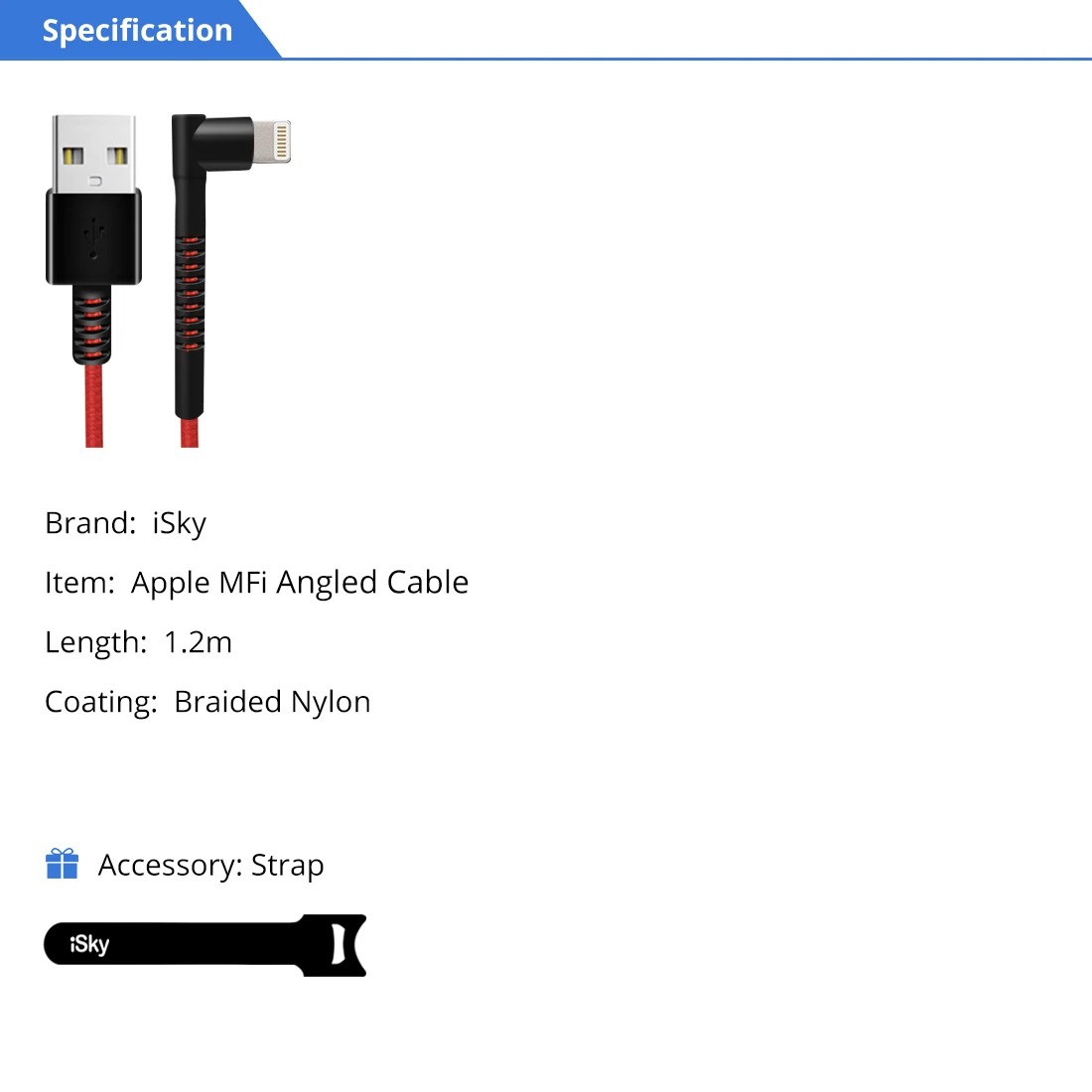 ISky 90 градусов MFi кабель игровой кабель для iPhone X 8 7 6 5 для Lightning-USB кабель зарядного устройства Быстрая зарядка Угловой кабель синхронизации данных