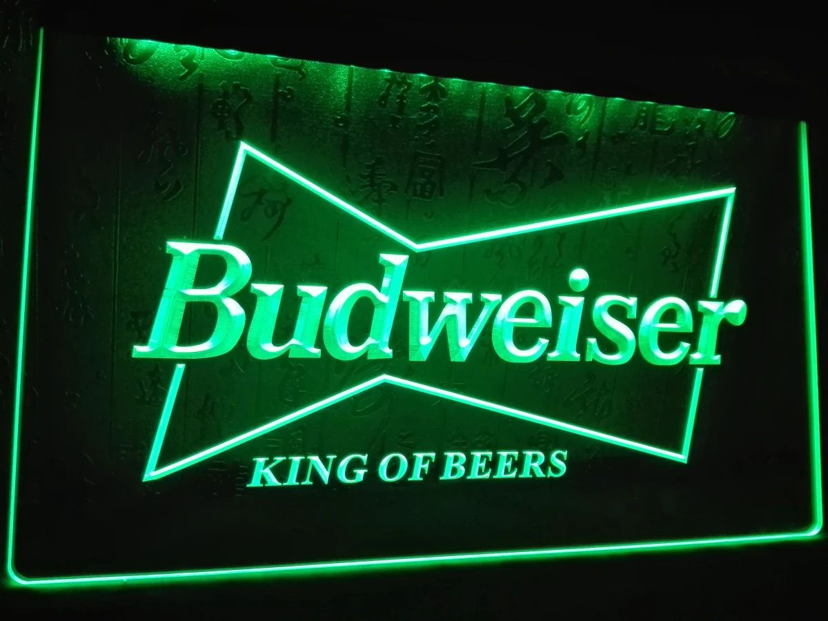 LE009 Budweiser Король пивной бар Паб Клуб светодиодный неоновый светильник знак|sign