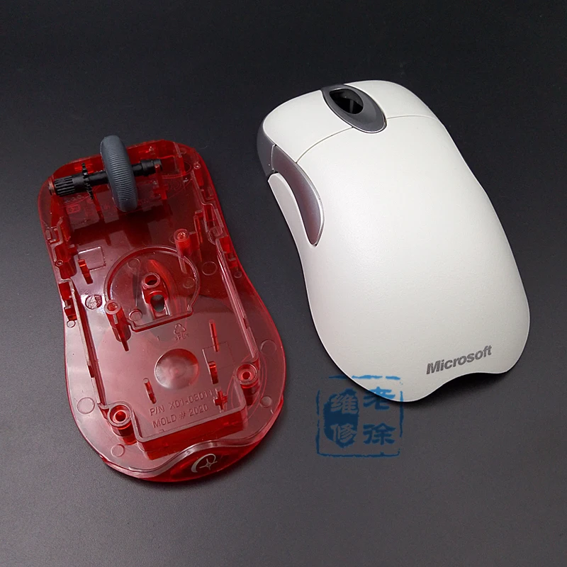 Чехол для мыши Microsoft IO1.1 IE3.0 red shark Polar top bottom Shell roller wheel Mouse|Аксессуары мышей и