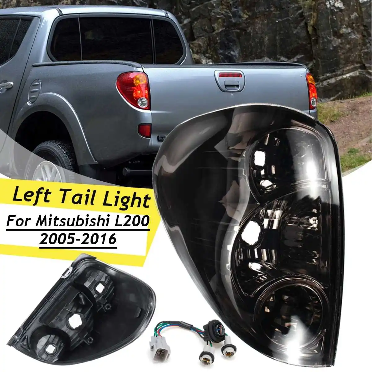 left Дымовой задний светильник для Mitsubishi L200 Triton Colt Pickup 2005- задний светильник, боковой задний тормоз, задний стоп-сигнал, автомобильные аксессуары - Цвет: left