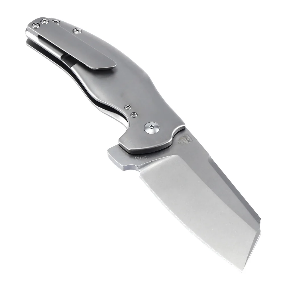 Охотничий нож Kizer C01C KI3488A1 для выживания титановый мини походный спасательный