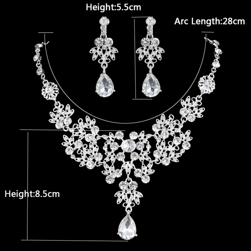 Комплект свадебных украшений ожерелье и серьги цвет красный XL005|jewelry necklace sets|necklace
