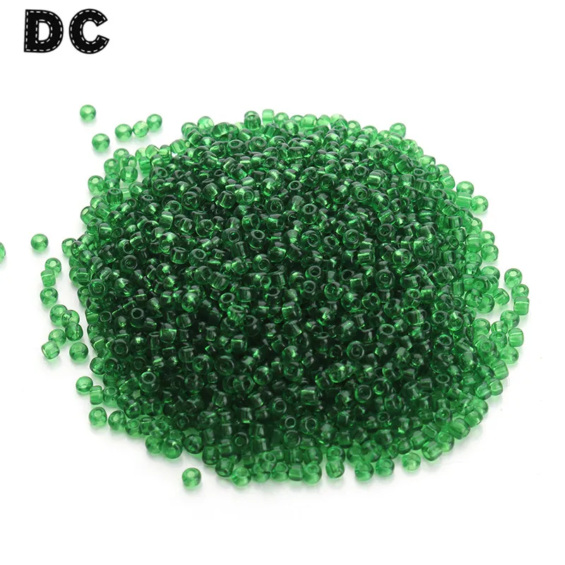 DC 1500 шт./лот синий зеленый оранжевый белый стеклянный бисер мелкие Бусины 2 мм