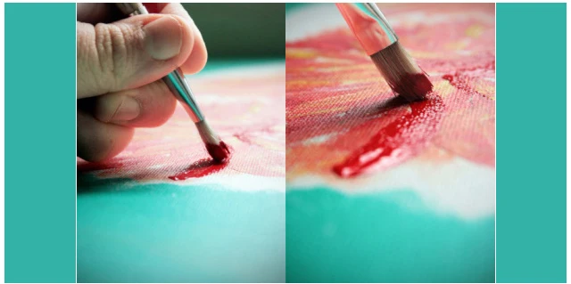 5 шт./компл. ручная роспись маслом на комнате Декор желтая пляжная Настенная