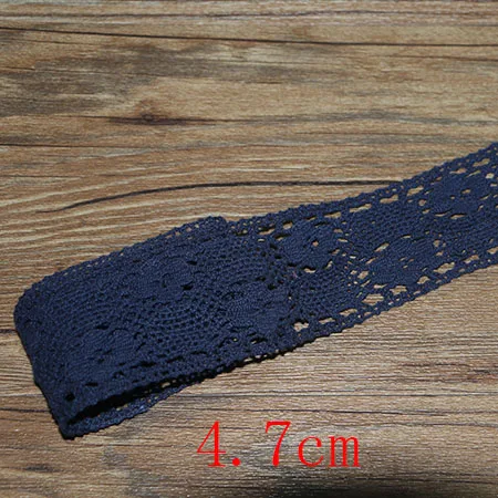 1 yard 4.7CM 1 ярд хлопчатобумажной кружевной ткани DIY Хлопок Вязание крючком кружевной пояс плетение декоративной ткани Материал: хлопок - Цвет: 1 yard 4.7CM