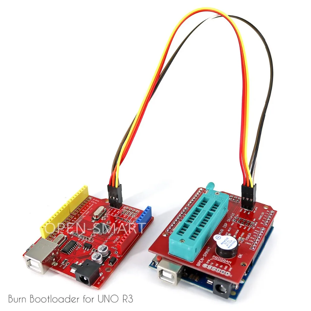 AVR ISP щит горящий загрузчик программист Atmega328P модуль загрузчика с зуммером и светодиодный индикатор для Arduino UNO R3