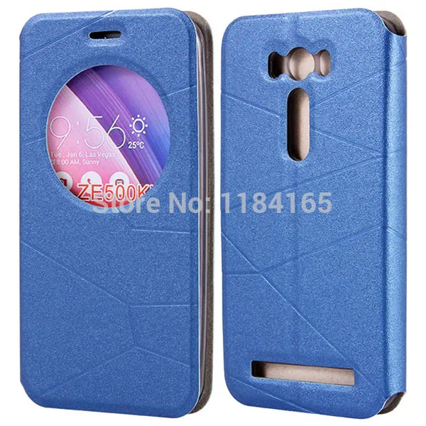 Для Asus Zenfone 2 Laser ZE500KL ZE550KL Мода Смарт Флип кожаный чехол с видом Windows и для телефона