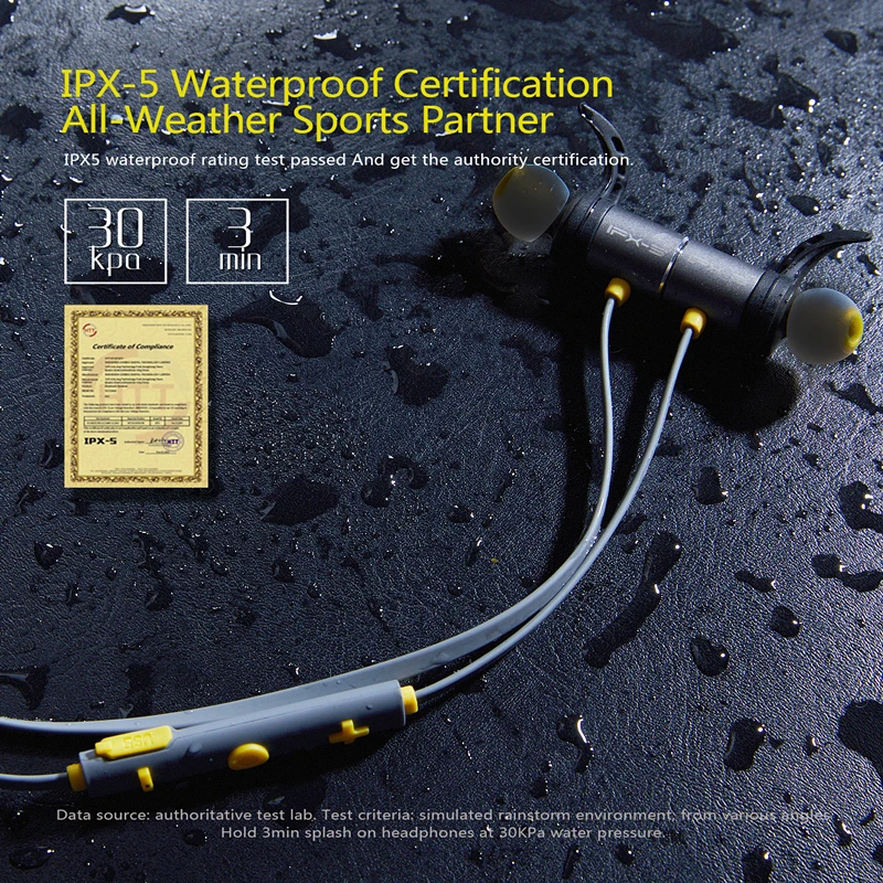 Wearpai BX343 Беспроводной Bluetooth наушники Водонепроницаемый IPX5 bluetooth V4.1 Бег Спорт
