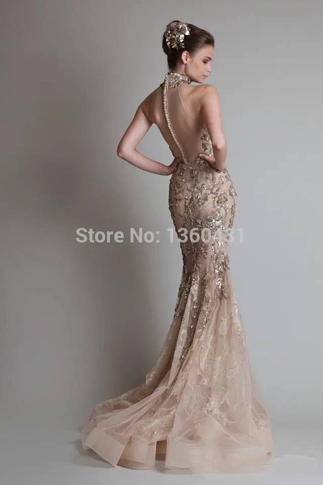 88New Fashion exquisite high evening gowns mermaid zipper dress appliques tulle dresses 2014 vestido longo | Свадьбы и торжества