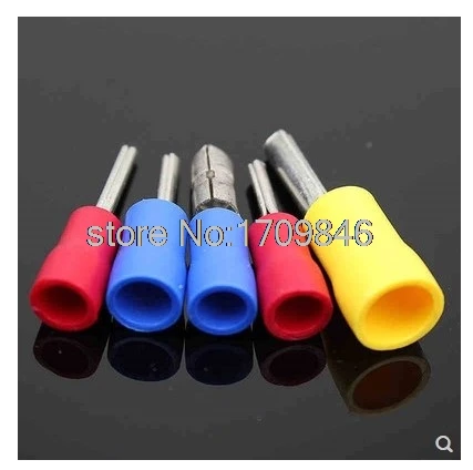 

500pcs 12-10 AWG 4-6 mm Insulated Pin Terminal Wire Crimp PTV 3.5-13