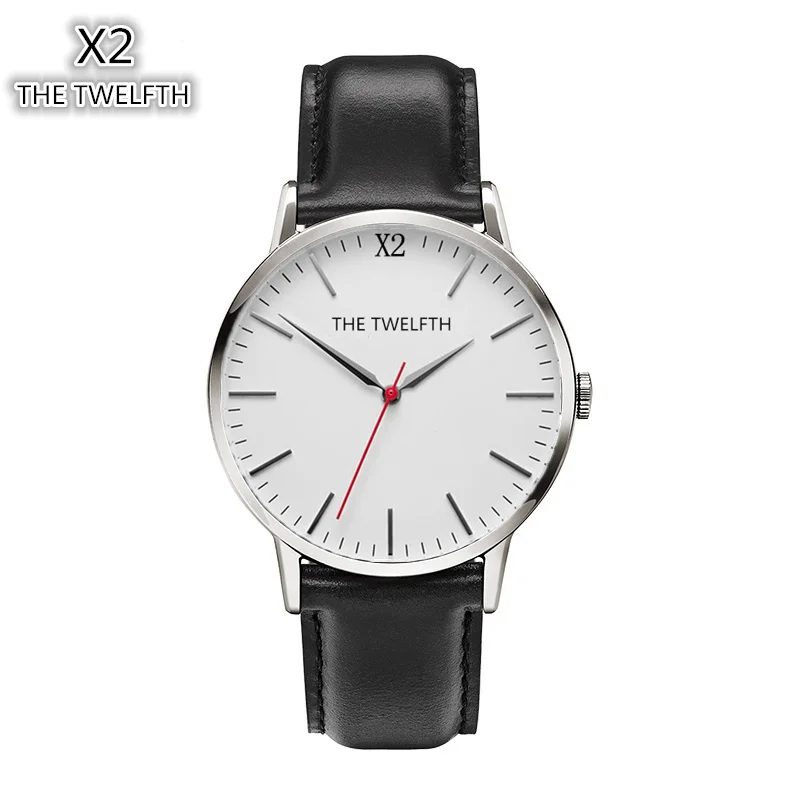 

Luxury Brand X2 THE TWELFTH Watches Women Men Quartz Watch Genuine Leather Watch Wrist Watch Clock Ladies Dress Watch Relogio