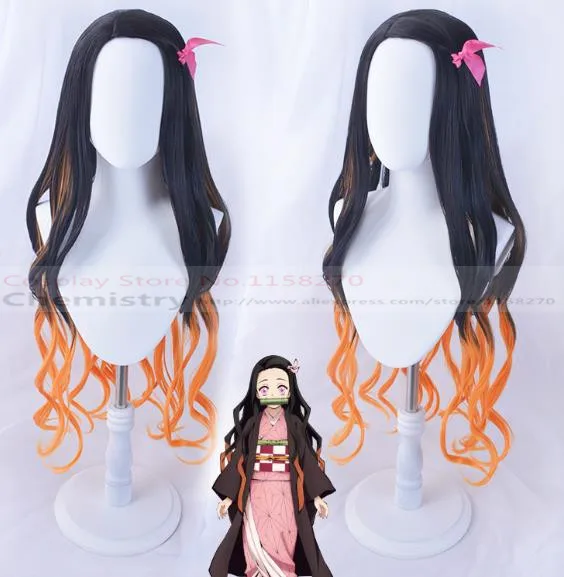 Демон Slayer Kimetsu no Yaiba Nezuko Kamado Косплей Одежда для волос