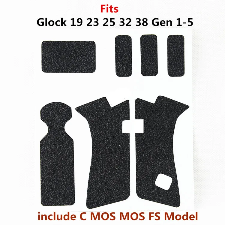 Glock 19 23 25 32 38 Нескользящая резиновая текстурированная ручка обертывание лента перчатка для Gen 3 4 5 Glock 17 19 26 43X48 кобура 9 мм Пистолет Аксессуары для журналов - Цвет: Glock 19 23 25 32 38