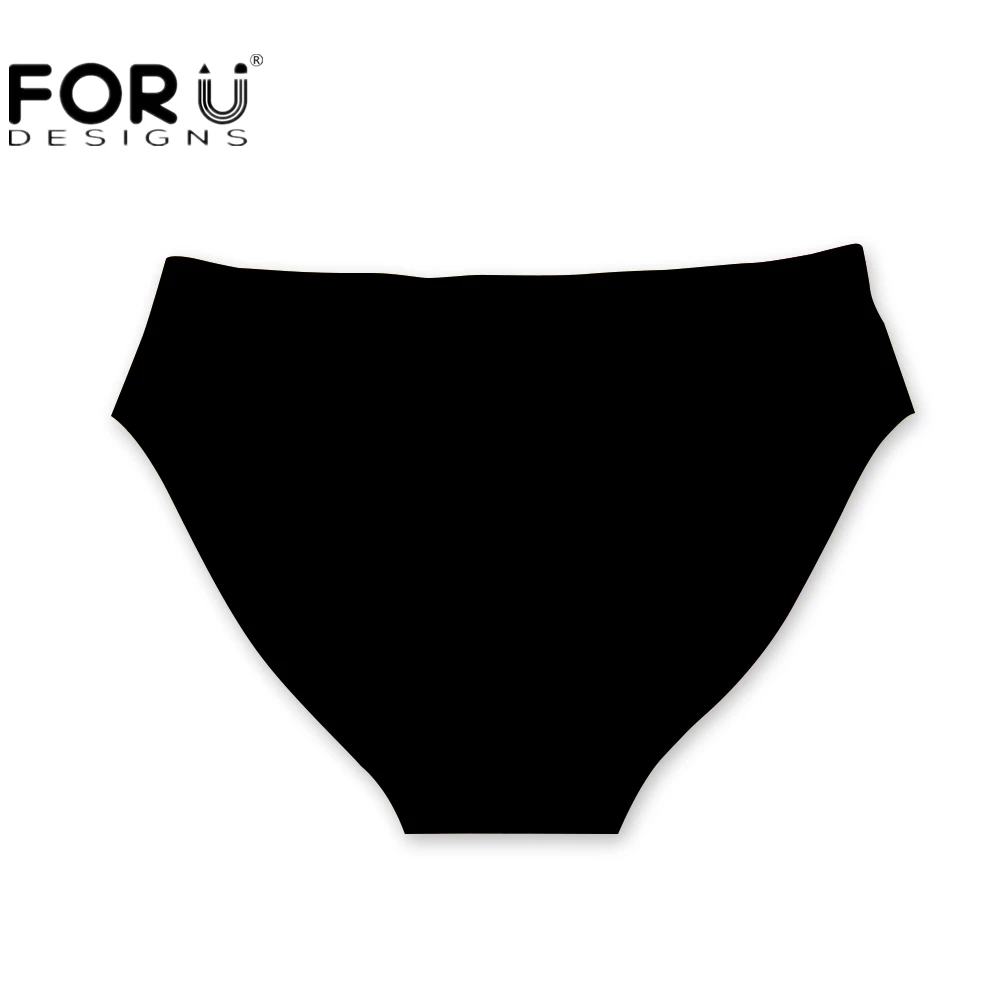 FORUDESIGNS/черное нижнее белье с 3D принтом женские бесшовные комфортные трусы 2017