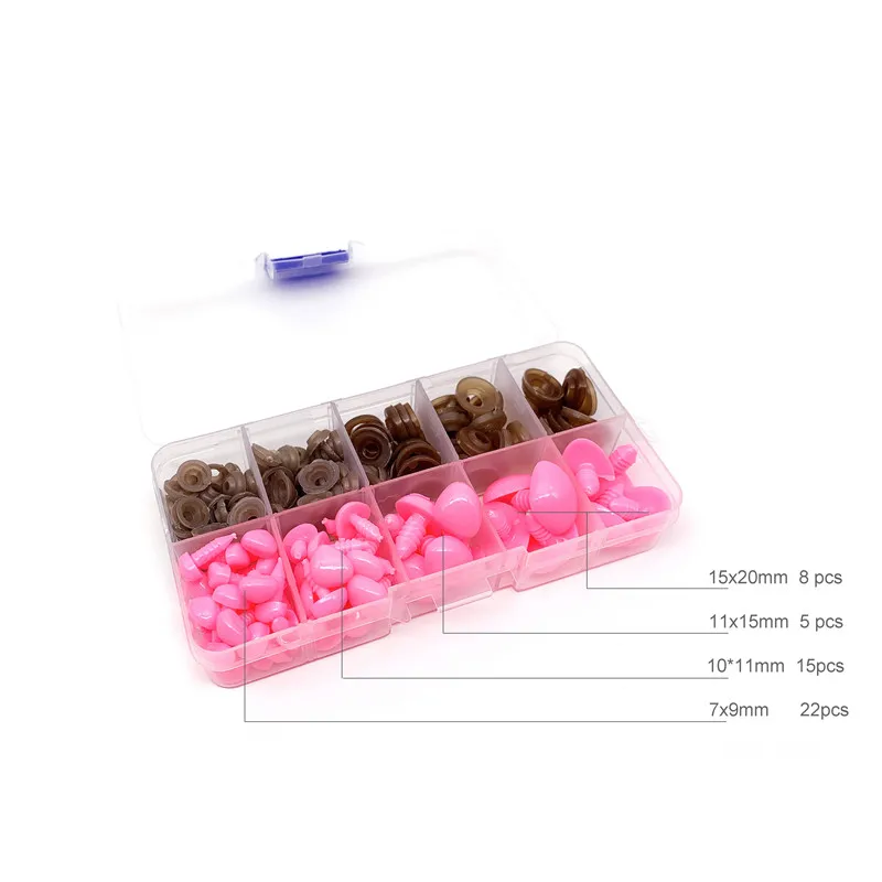 50 шт./корт. плюшевые игрушки аксессуары розовые треугольники безопасный нос