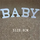 8 см отдельно стоящая искусственная древесина, белая буква для украшения, свадебные украшения, домашние украшения, подарок на день рождения