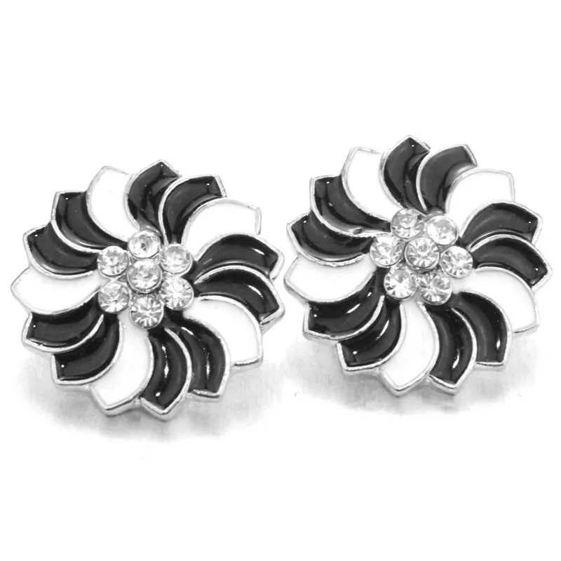 6 Colour flower Mix 10pcs/lot delicateness snap jewellery paint buttons 18mm bracelets for women 010202 | Украшения и аксессуары