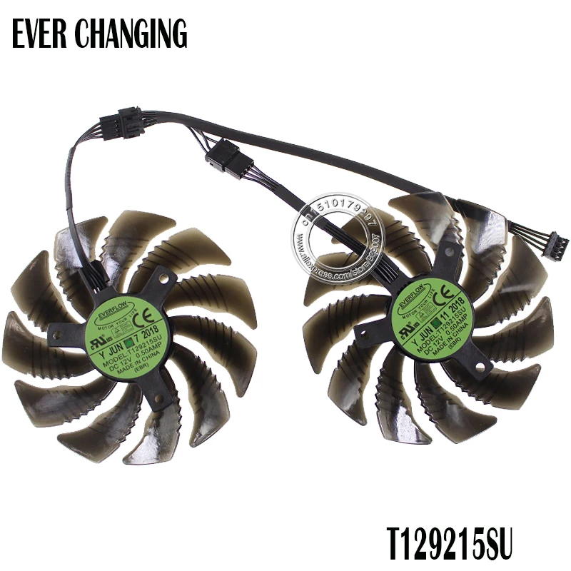Вентилятор охлаждения 88 мм T129215SU PLD09210S12HH для видеокарты Gigabyte GeForce GTX 1050 Ti RX 480 470 GTX 1060 G1